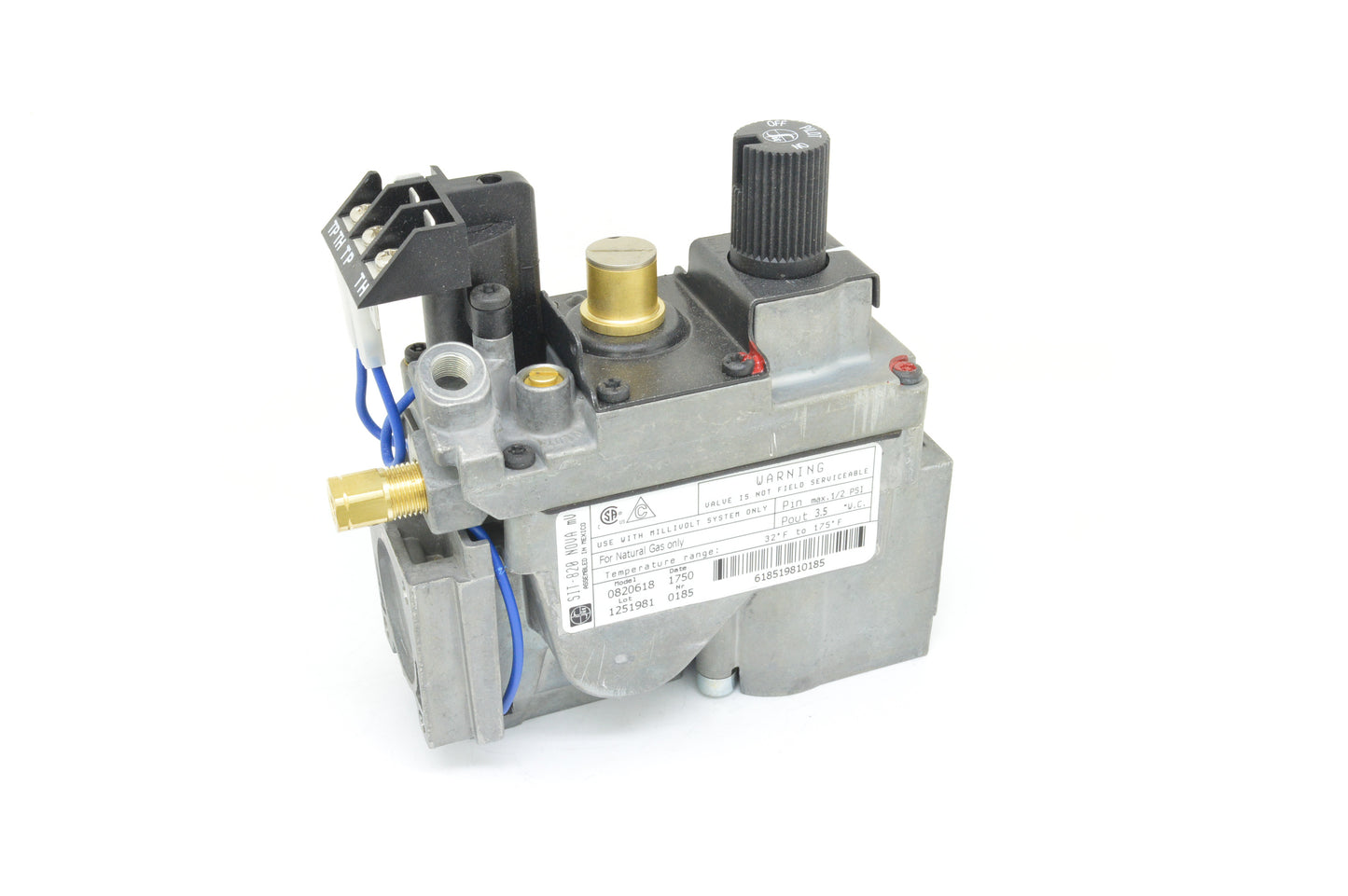 SIT 820 T-Pile Only Millivolt Valve 0.820.618 (Natural Gas)