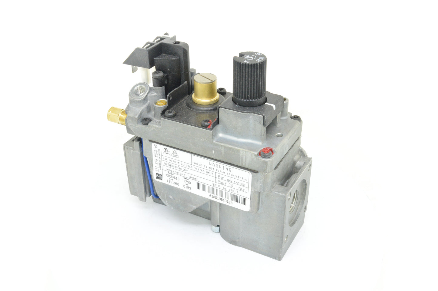 SIT 820 T-Pile Only Millivolt Valve 0.820.618 (Natural Gas)