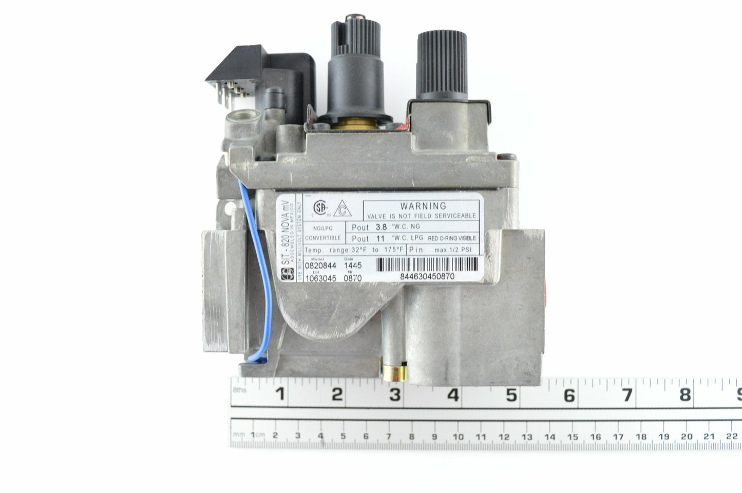 Sit 820 Series Millivolt Fireplace Valve 50% Turndown Natural Gas