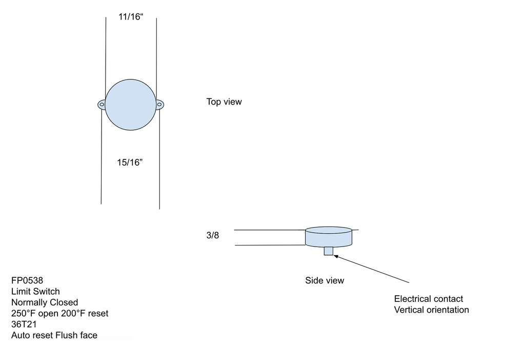 Spill Switch - Auto Reset 250 Degree