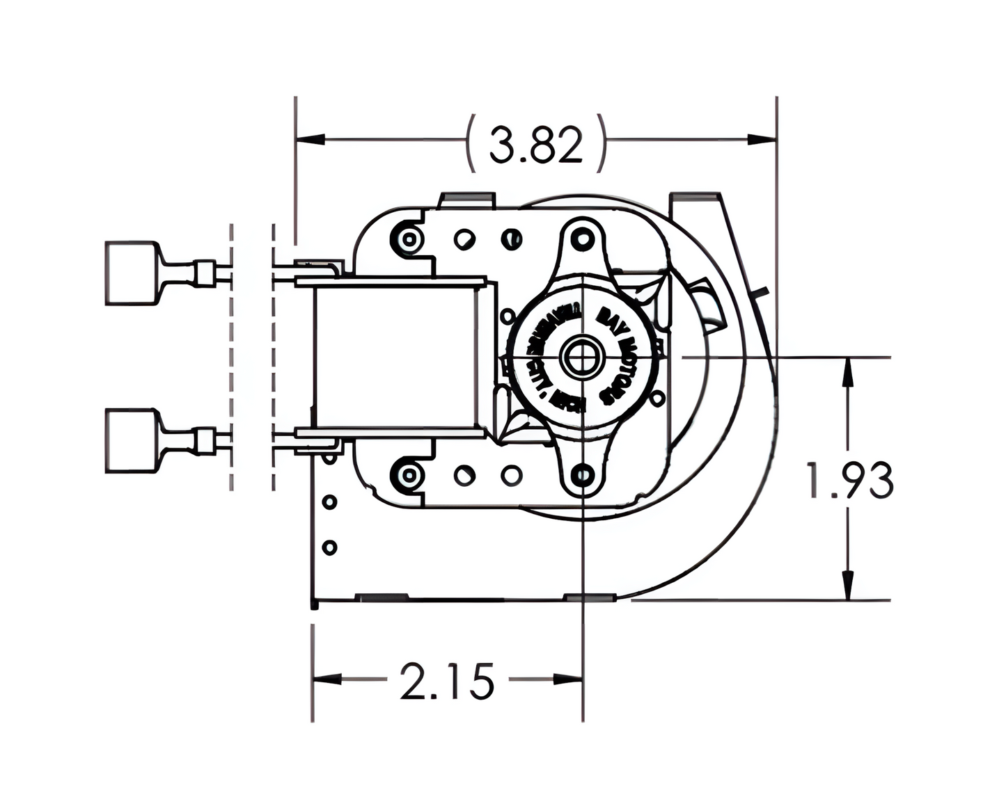 9.75" Blower Left Motor