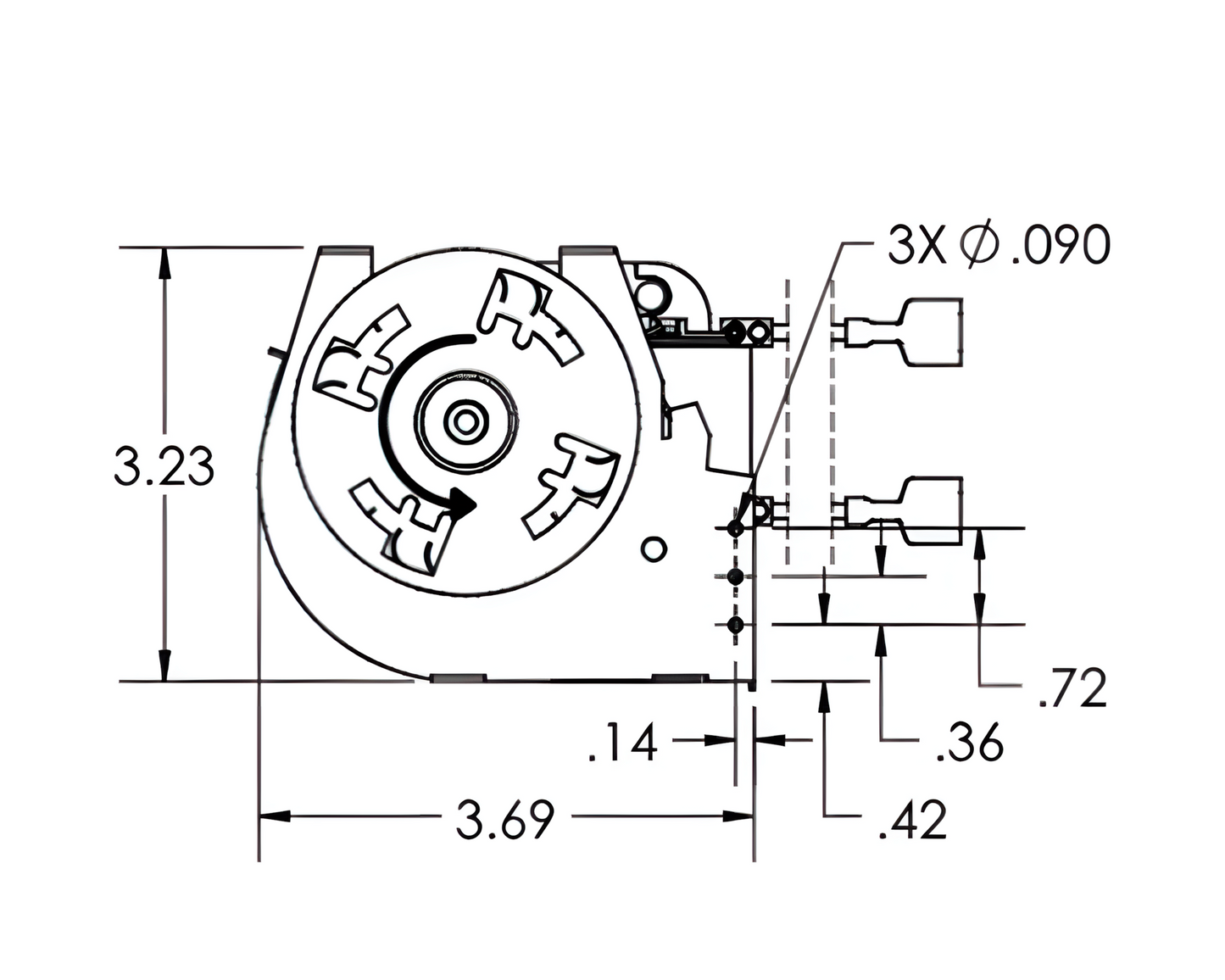 9.75" Blower Left Motor