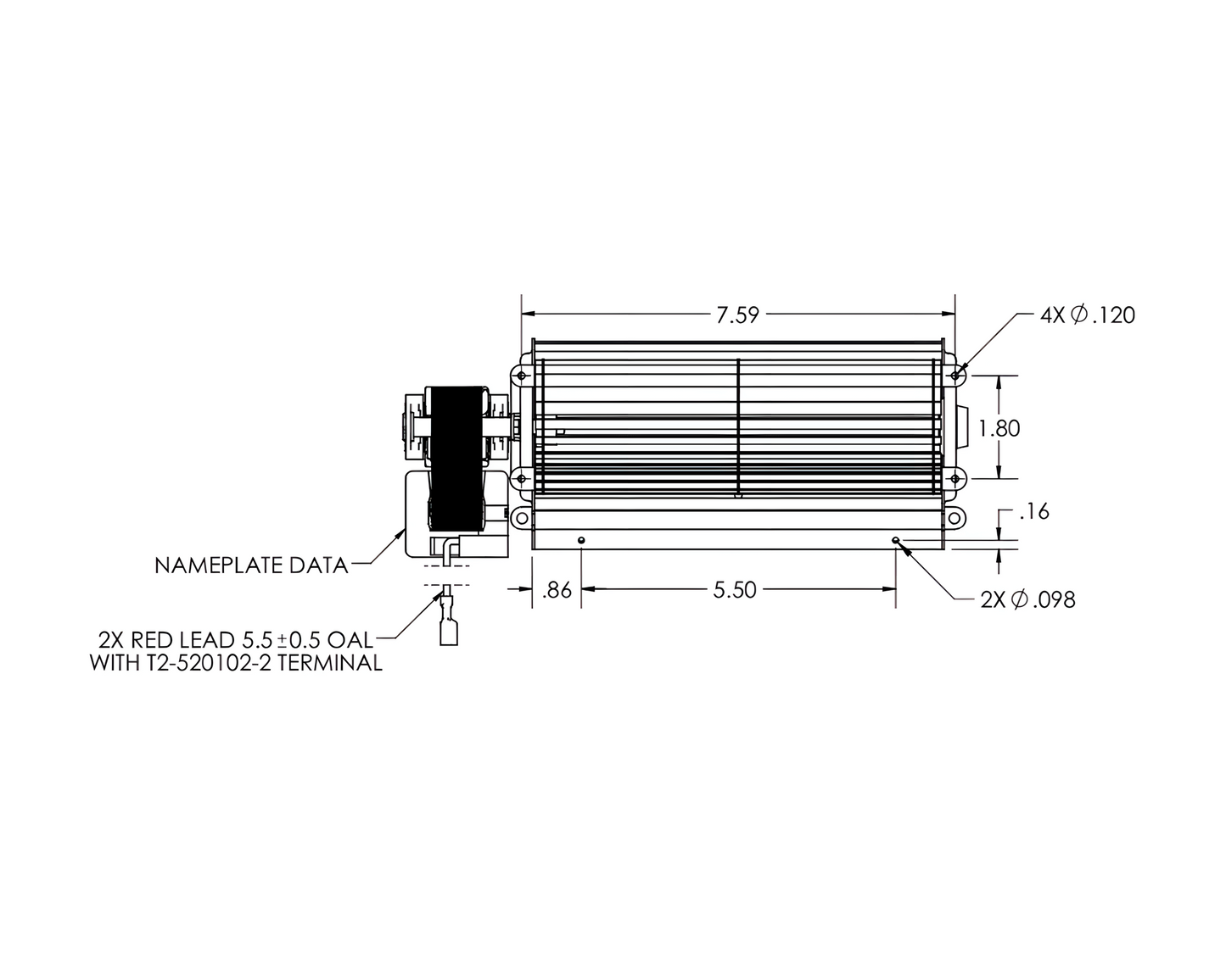 9.75" Blower Right Motor