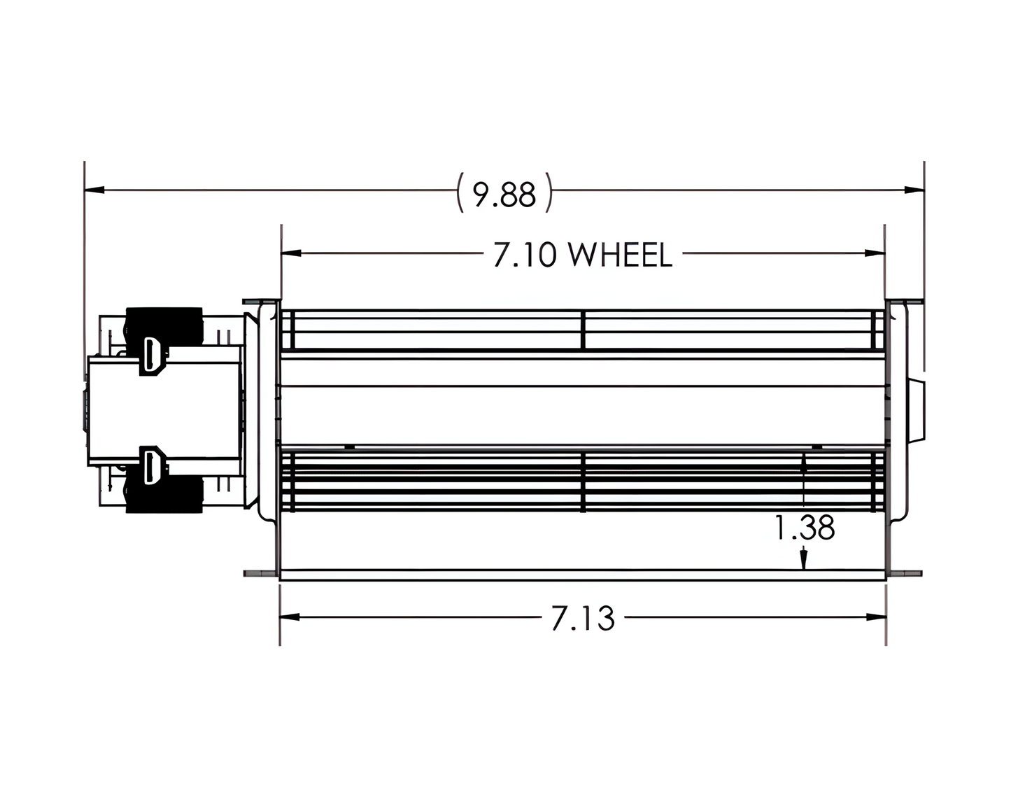 9.75" Blower Right Motor