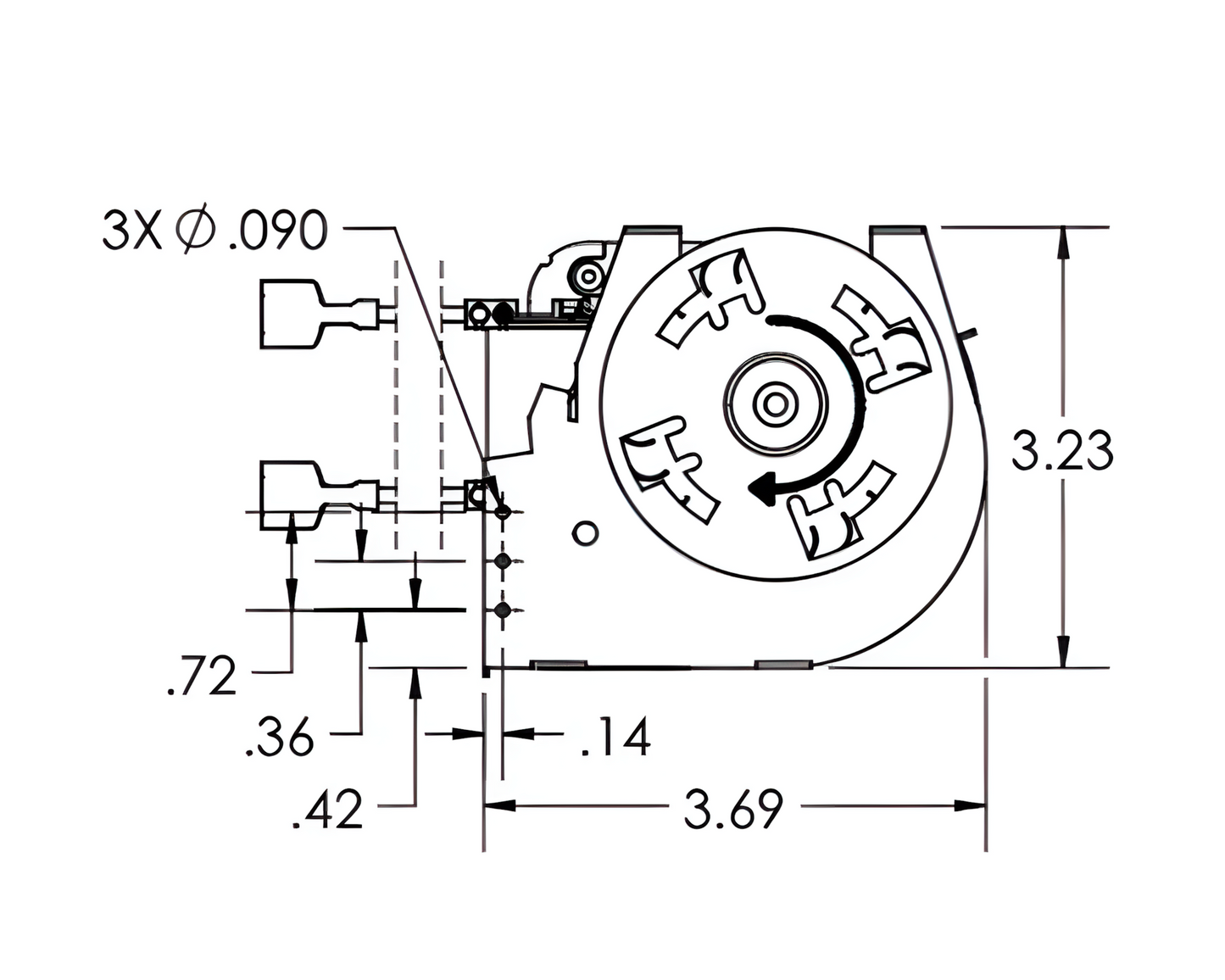 9.75" Blower Right Motor