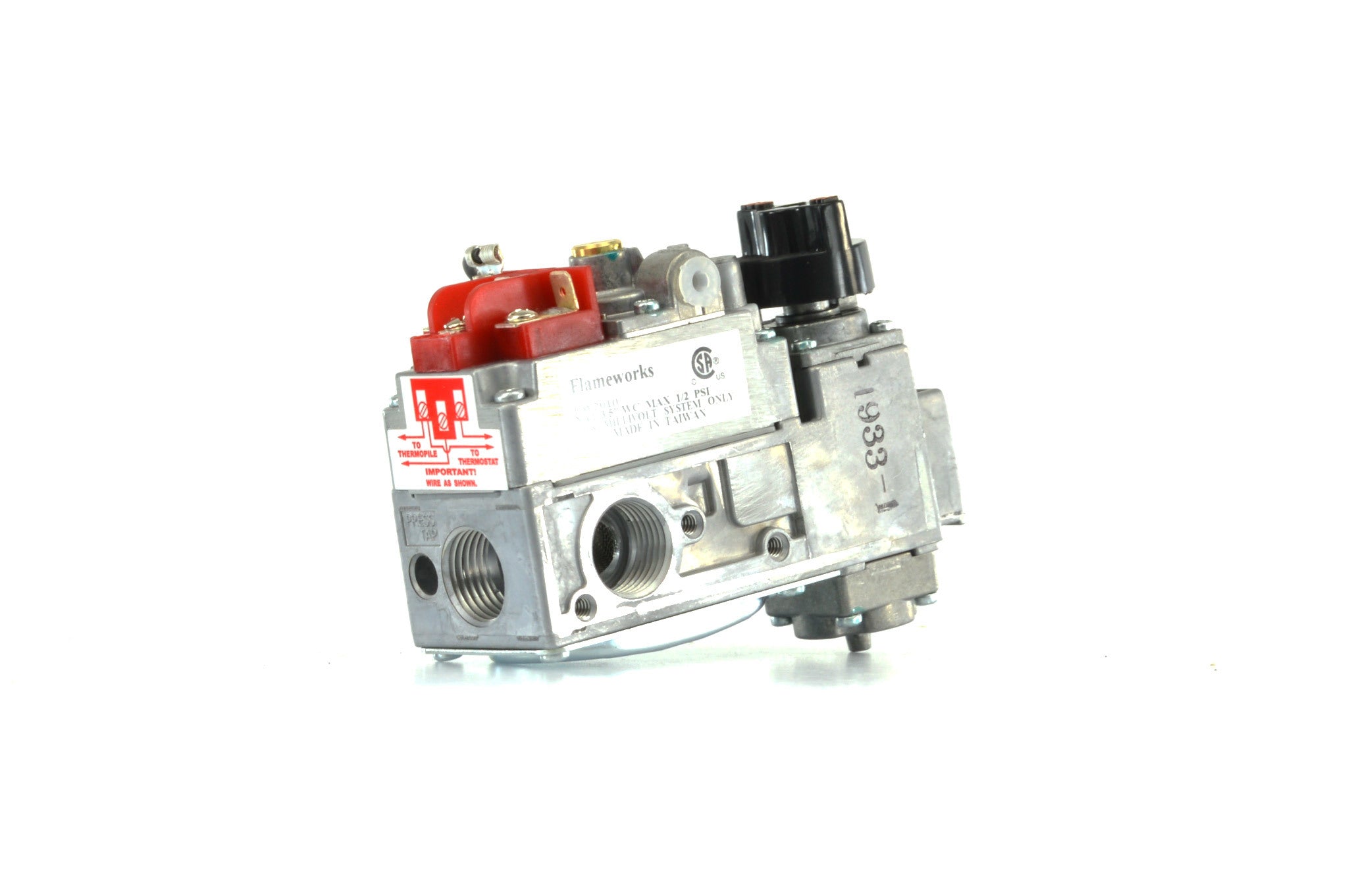 Dexen / Robertshaw Millivolt Valve No Turndown Multiport 1/2