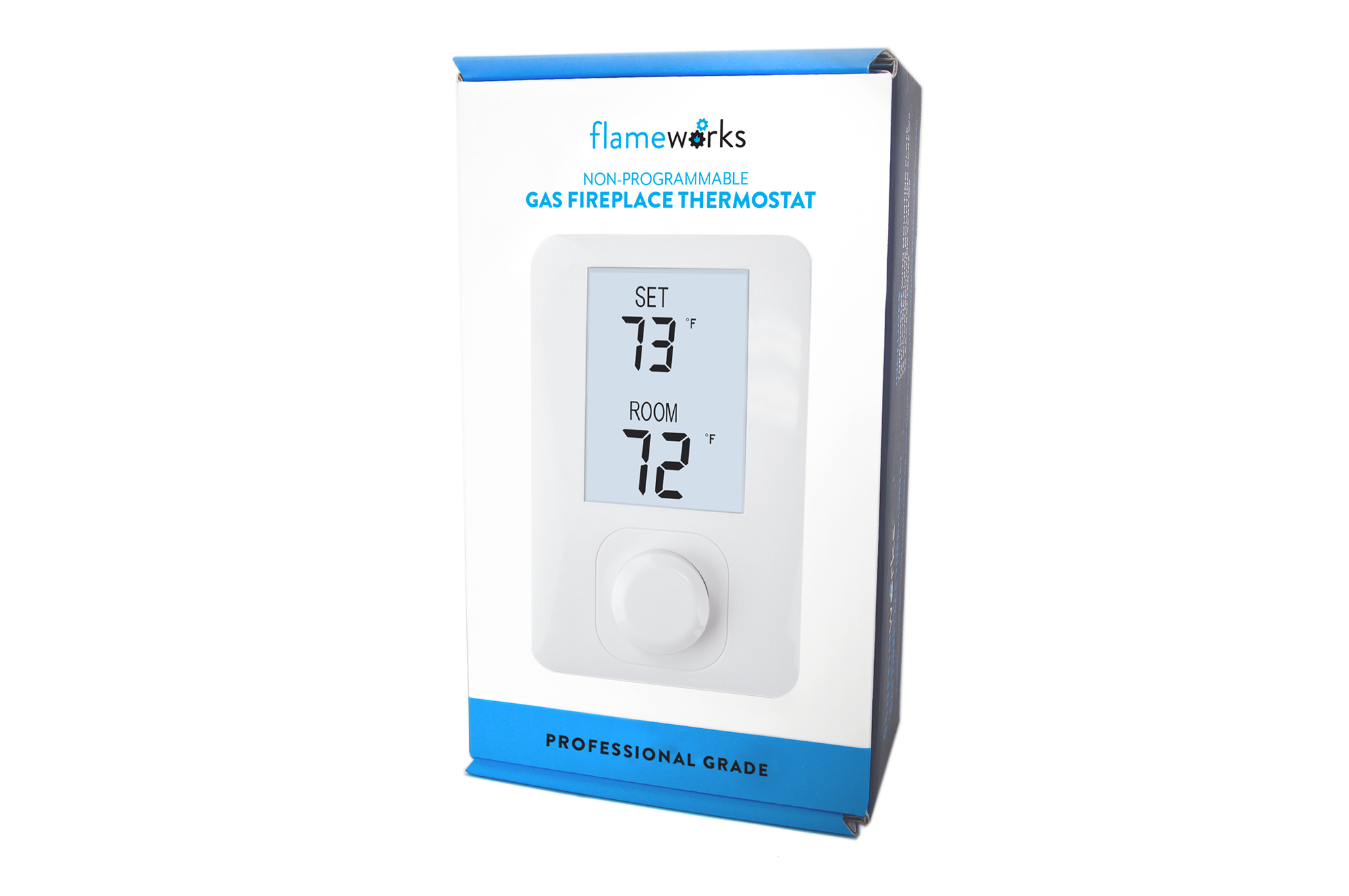 Flameworks Gas Fireplace Thermostat (Non-Programmable, Vertical Mount)